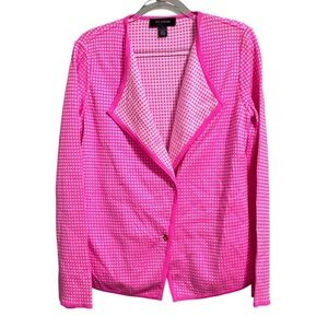 ST JOHN SZ SM PINK POLKA DOT CARDIGAN